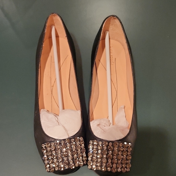 kate spade Shoes - Kate Spade Black Embellished Flats